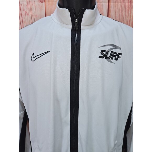 Nike Dri-Fit Surf Slim Fit Jacket Large White/Black Polyester - Picture 3 of 7